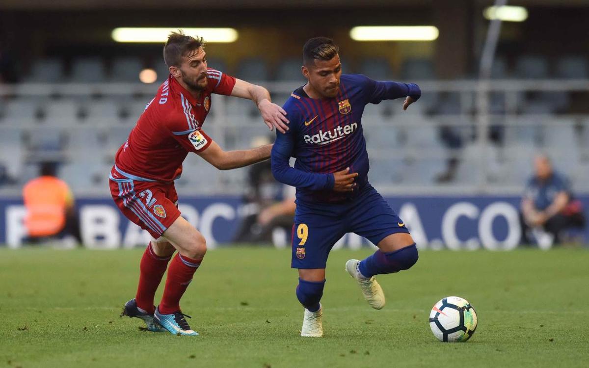 Barça B - Real Zaragoza: Cierran la temporada con una derrota (0-2)
