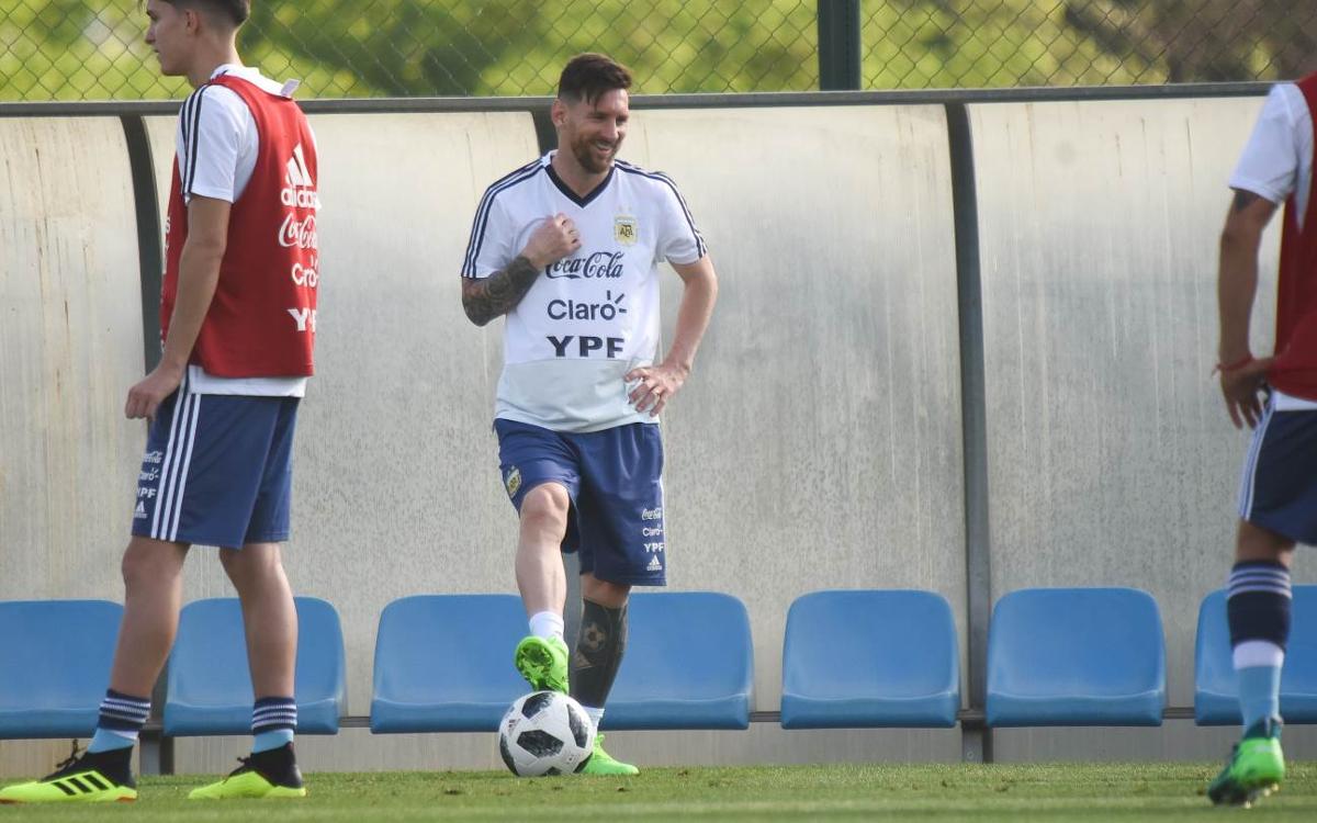 A double training session for Argentina at the Ciutat Esportiva Joan Gamper