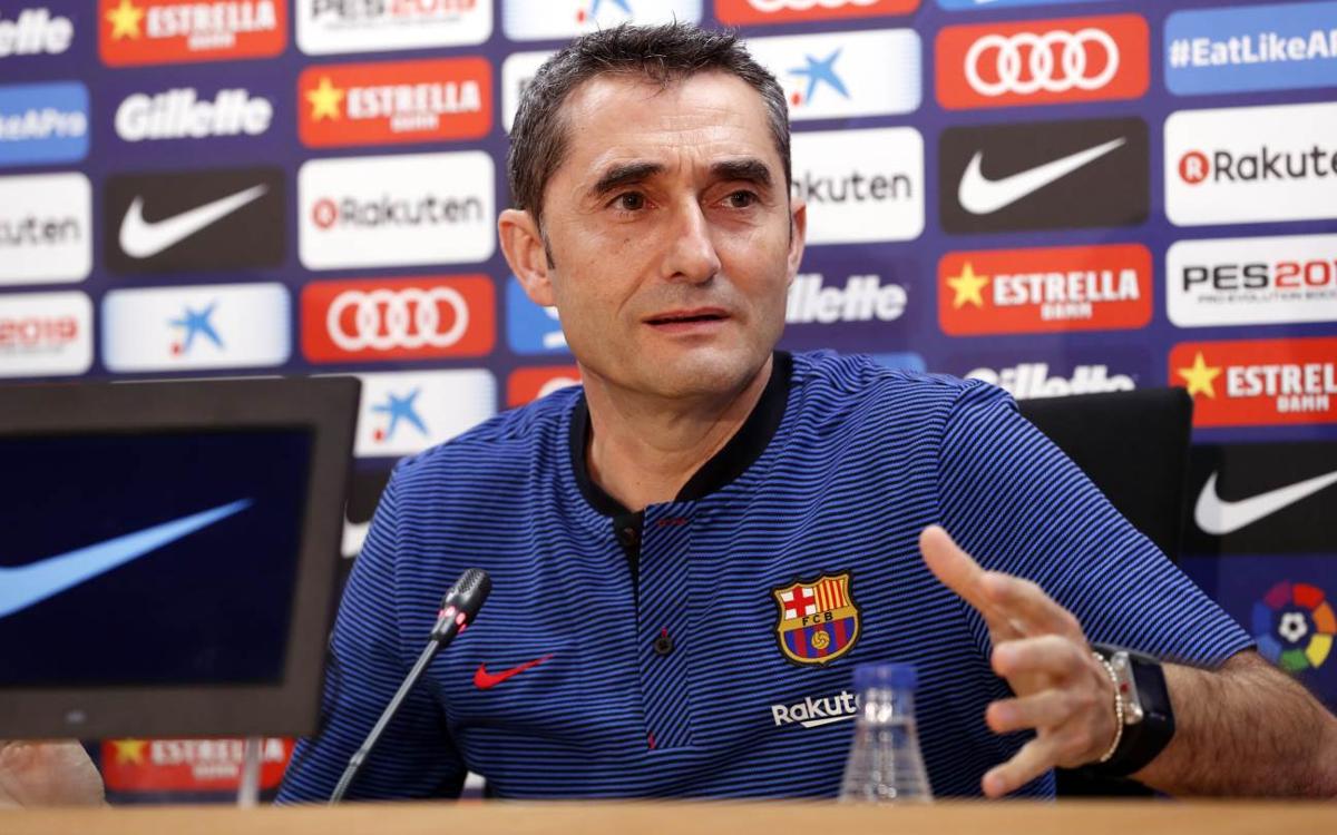 Ernesto Valverde: 'We want to maintain our level of play'