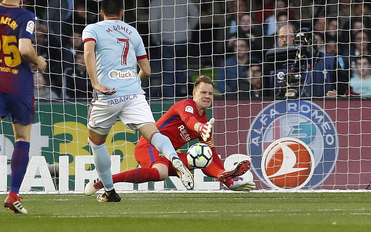 Another exhibition by Ter Stegen between the posts