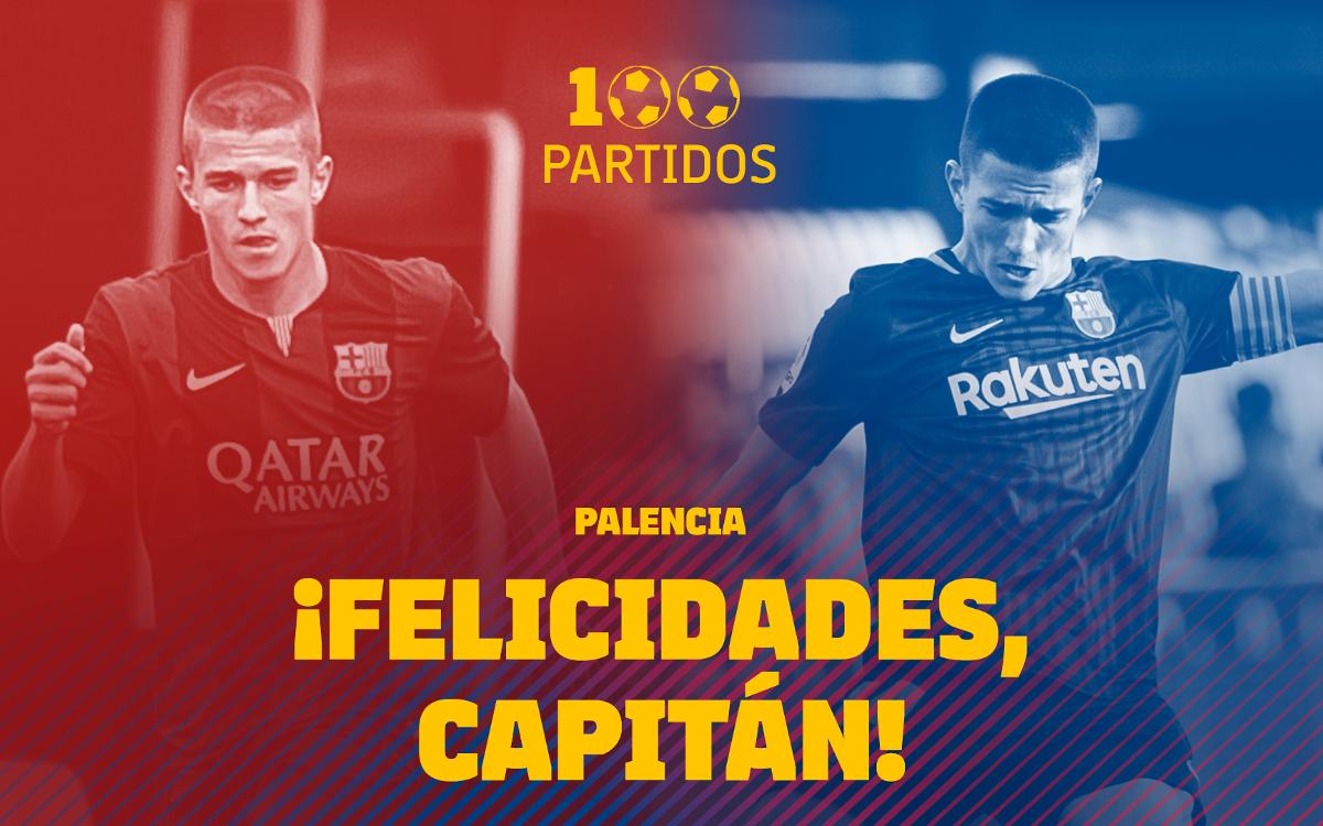 Palencia llega a 100 partidos con el Barça B