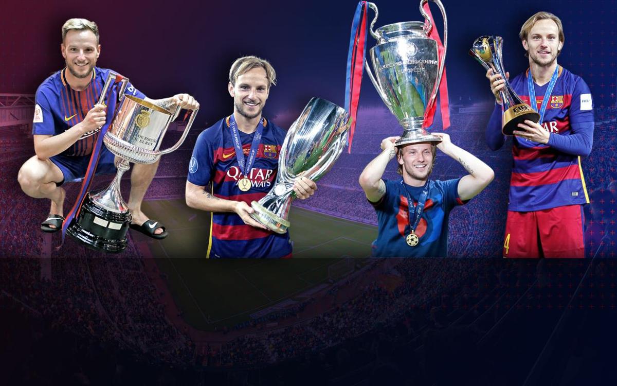 Ivan Rakitic, Barça's all-time leader in single-game finals played without having lost