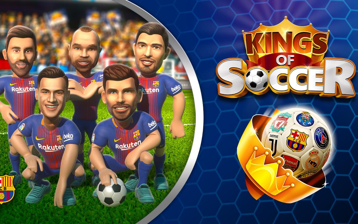 Guía al Barça hacia el éxito en el nuevo videojuego para móviles 'Kings of Soccer'