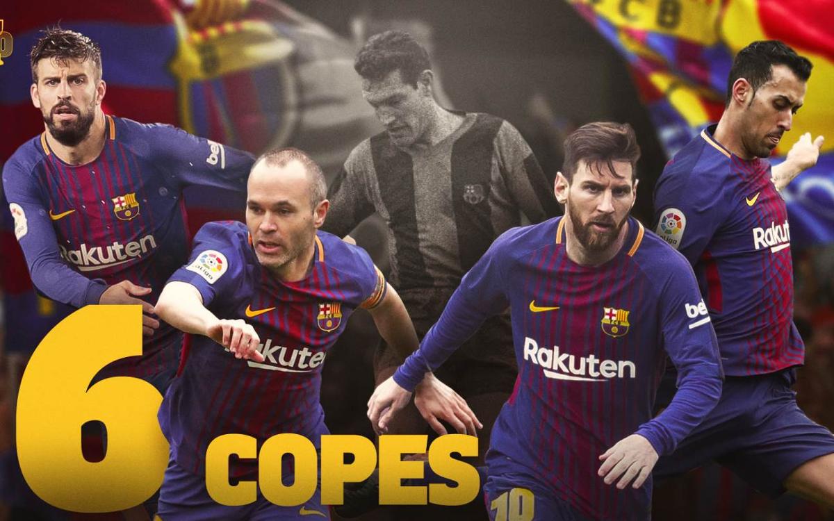 Iniesta, Messi, Sergio i Piqué igualen les sis Copes de Segarra