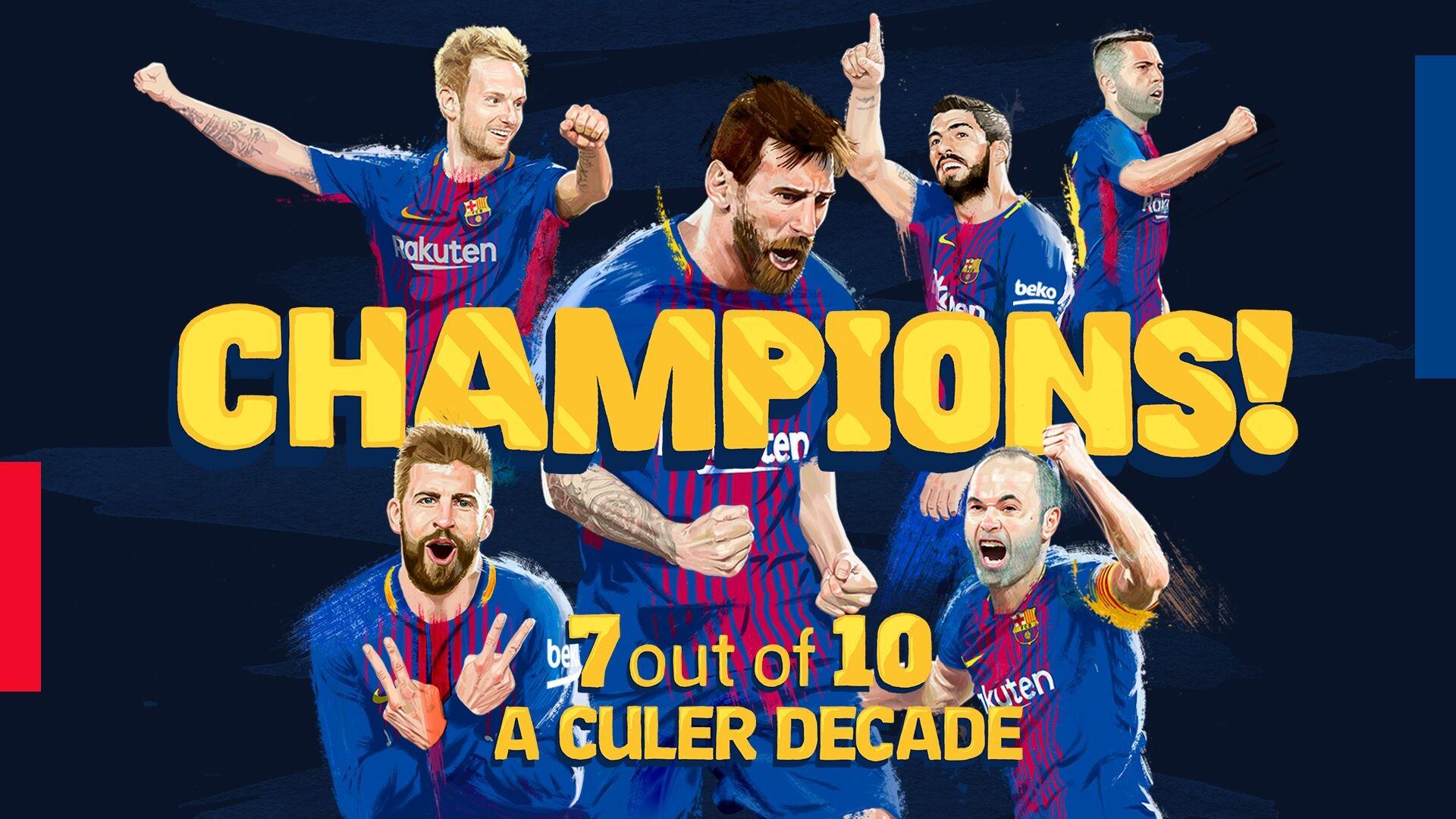 7th La Liga Title In 10 Seasons For Fc Barcelona