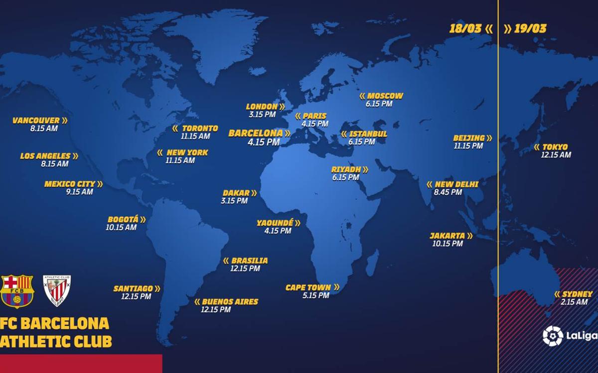 When and where to watch FC Barcelona - Athletic Club