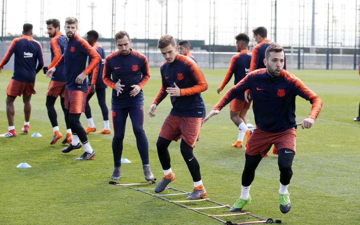 Back at training, next up Atlético