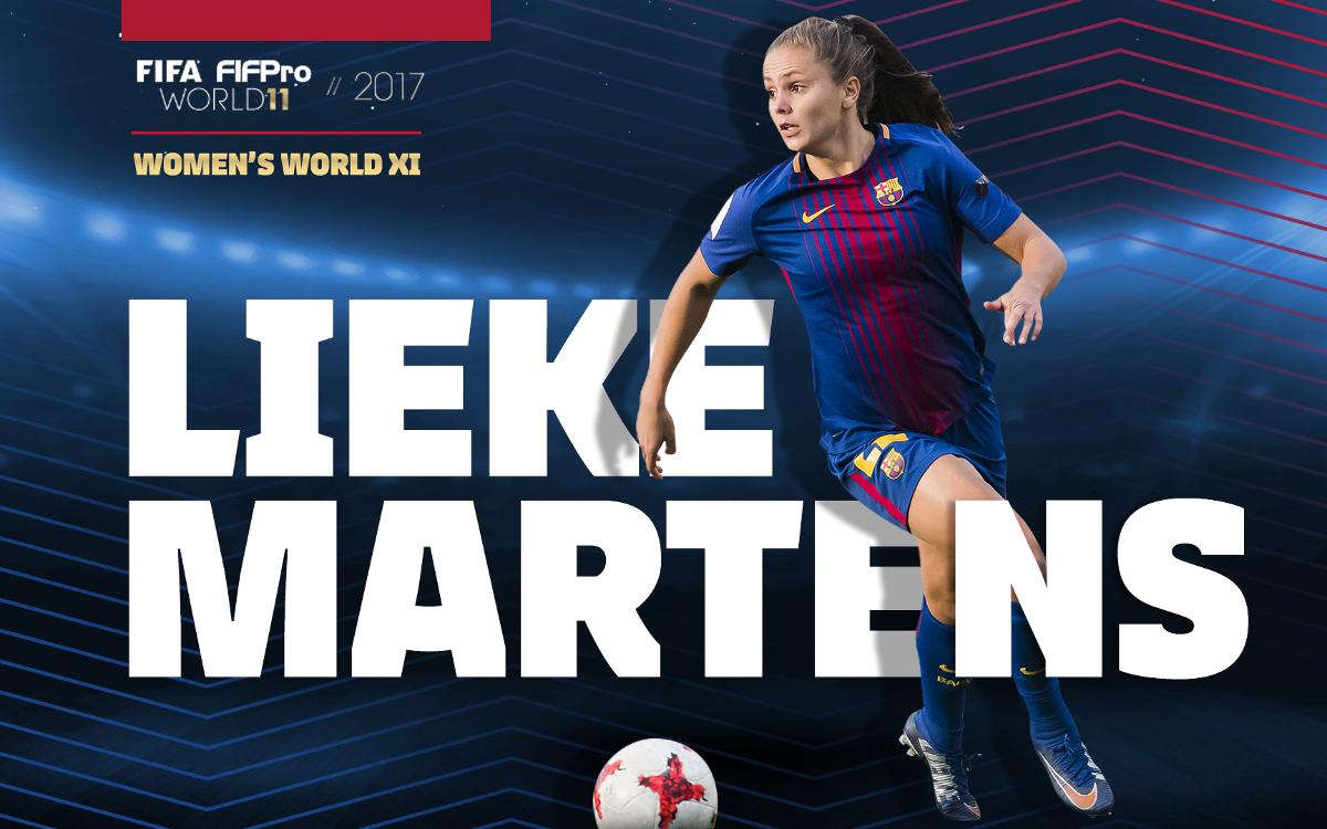 Lieke Martens, la más votada en el Once Ideal FIFPro 2017