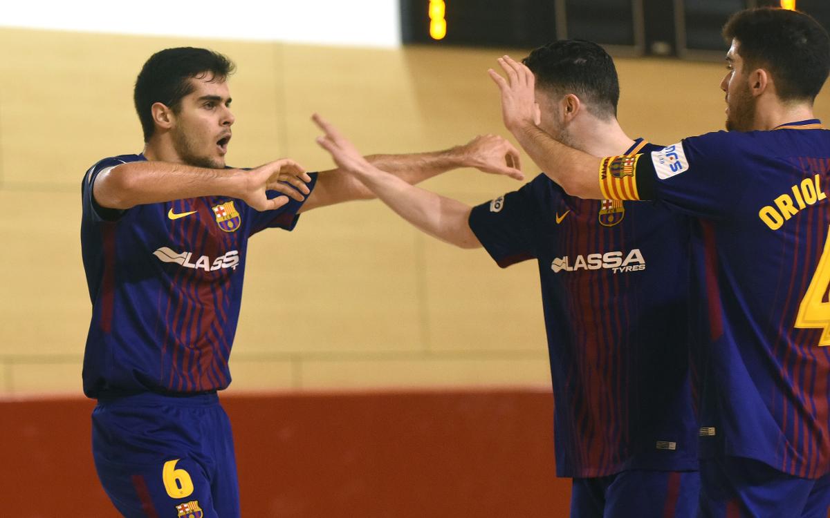 Barça Lassa B - Pescados Rubén Burela (5-4): Gran triunfo de equipo