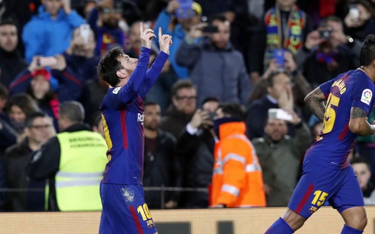 Leo Messi alcanza los 20 goles por décima temporada consecutiva