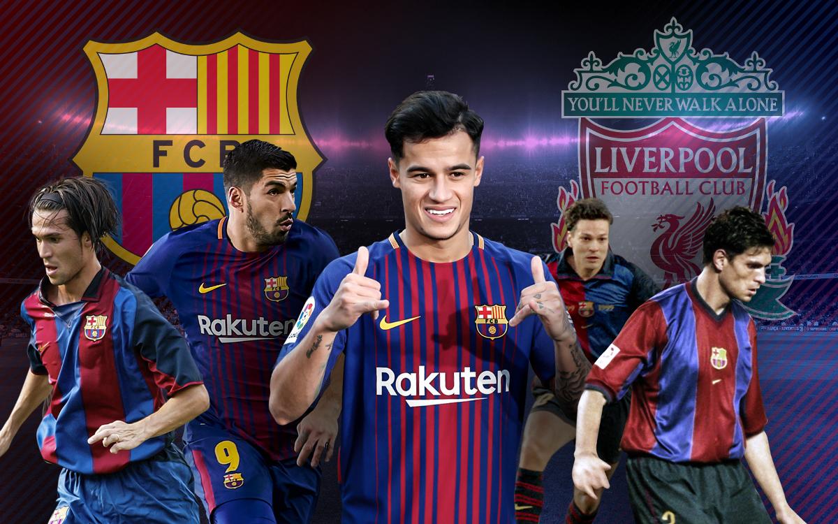 Coutinho will become the 8th player to play for both Barça and Liverpool