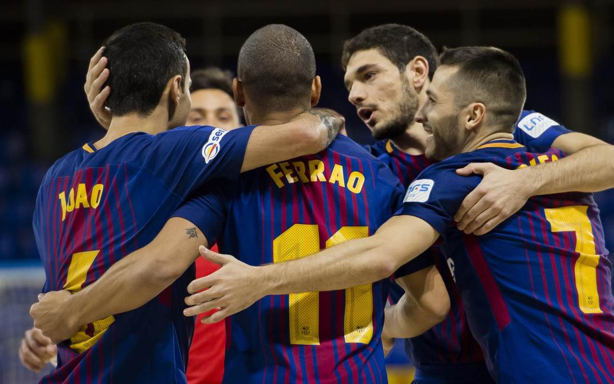 FC Barcelona Lassa - Santiago Futsal: Triunfo trabajado para mantener el liderato (3-1)