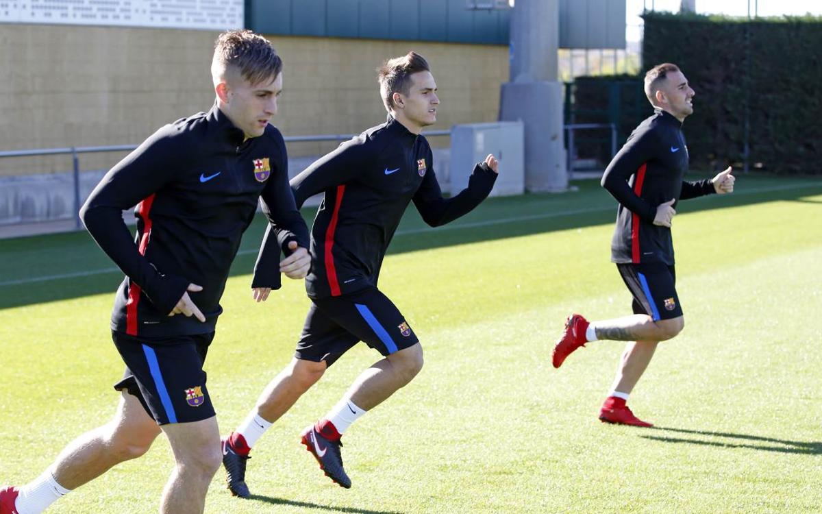 First session of the week for reduced Barça squad