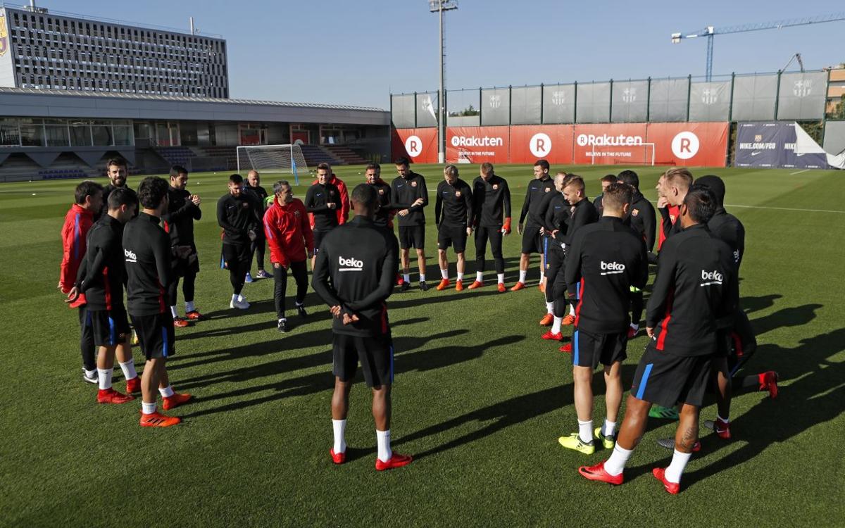 Barça trains and names squad for Juventus clash