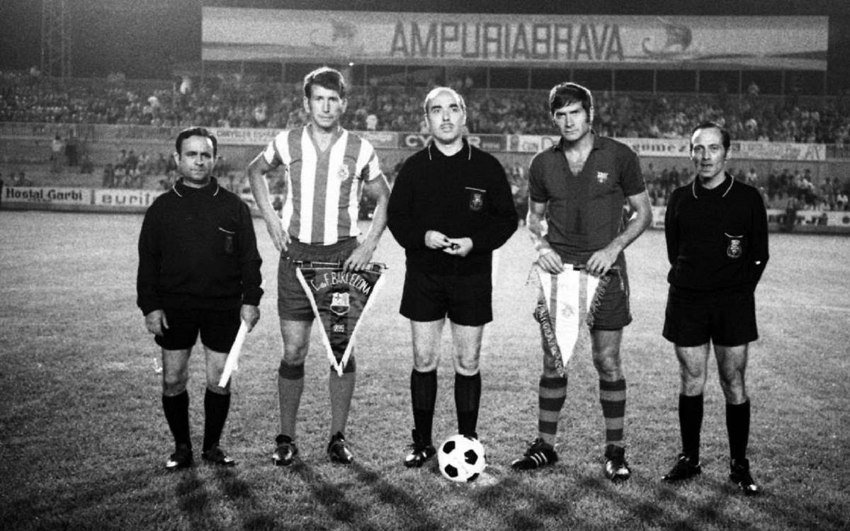 El FC Barcelona, presente en la inauguración de Montilivi en el 1970