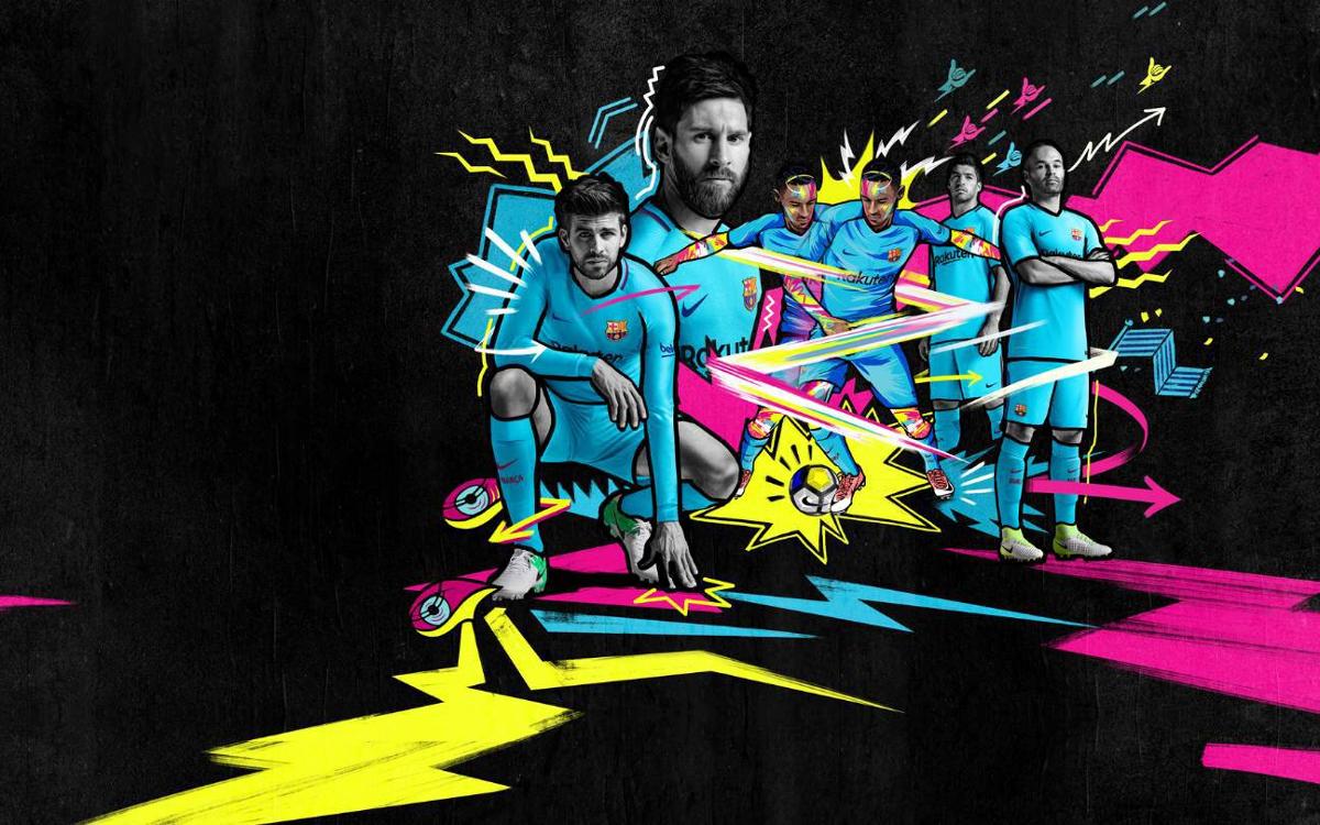 La tenue extérieur Nike du FC Barcelone de la saison 2017/18 sera bleue