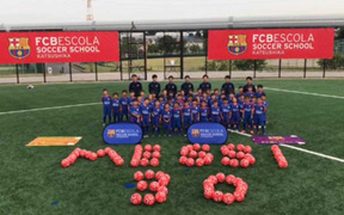 Les FCBEscoles de tot el món feliciten Leo Messi