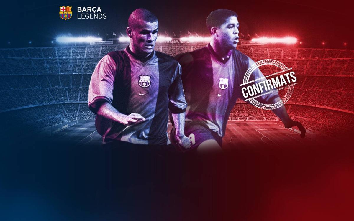 Rivaldo i Kluivert tornaran al Camp Nou per jugar amb els Barça Legends