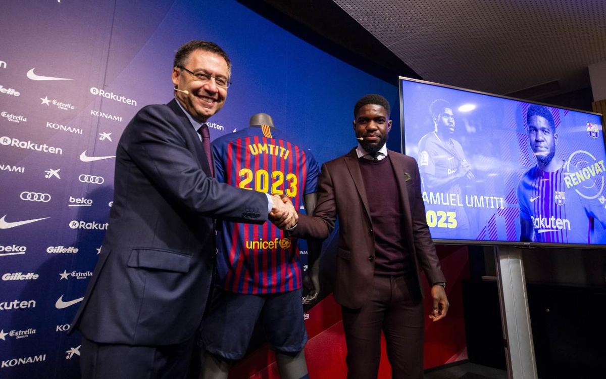 Samuel Umtiti renews with Barça for five more seasons
