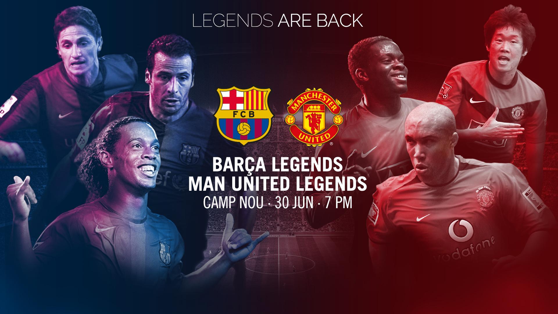 Official poster for the Barça Legends match on 30 June