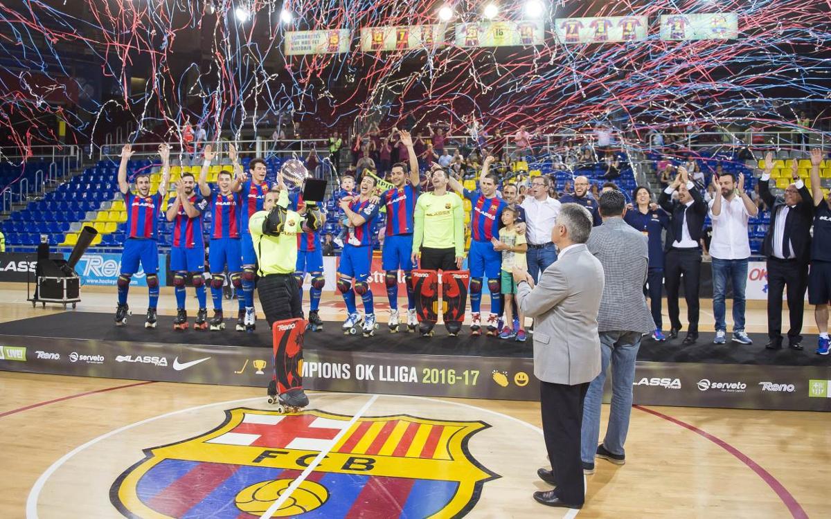 FC Barcelona Lassa – Citylift Girona CH: Triunfo para celebrar el título de la OK Liga con el Palau (4-1)