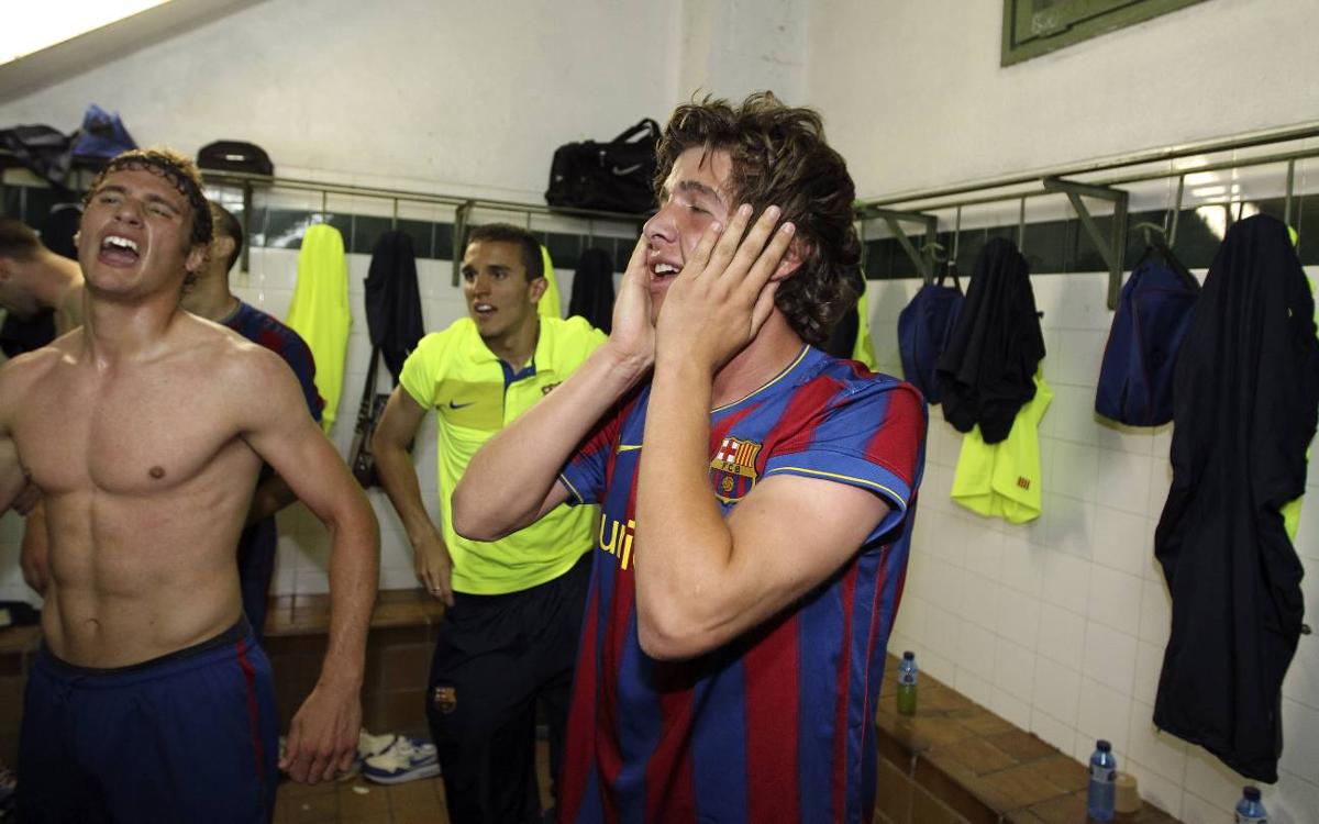 Sergi Roberto recorda l’ascens a Segona A del Barça B l’any 2010