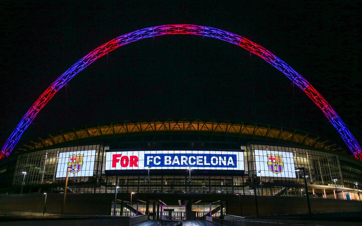 Wembley lights up in blaugrana