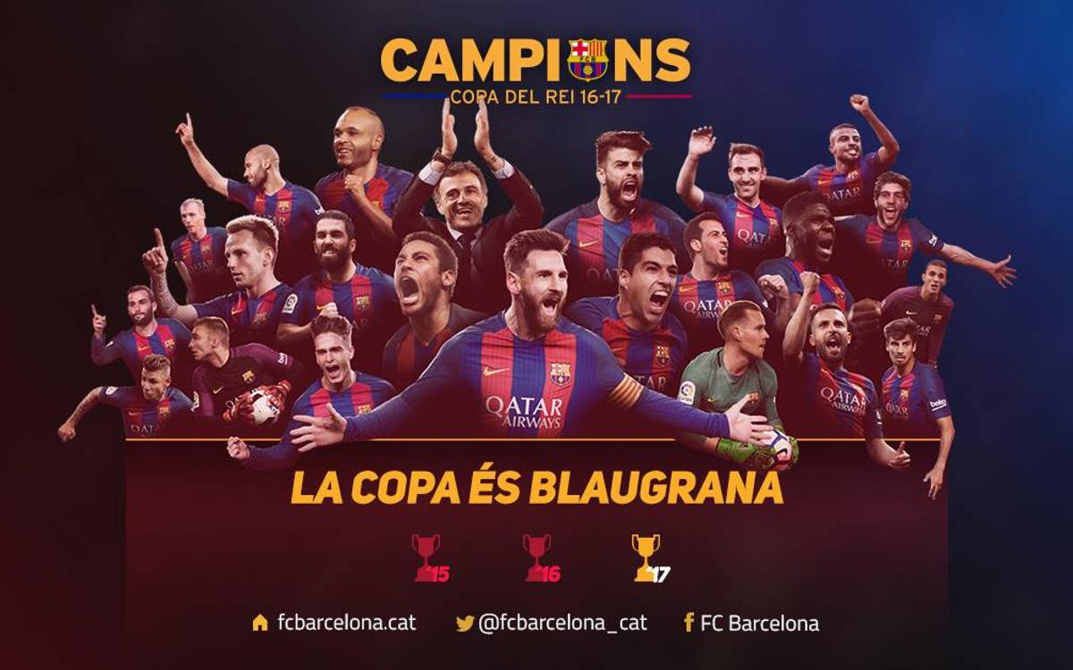 El FC Barcelona conquereix la 29a Copa del Rei al Vicente Calderón
