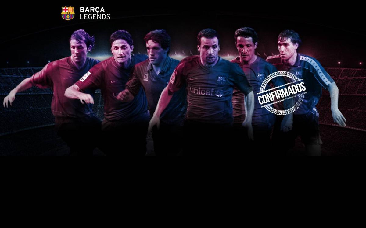 Primeros jugadores confirmados para el debut de los Barça Legends en el Camp Nou