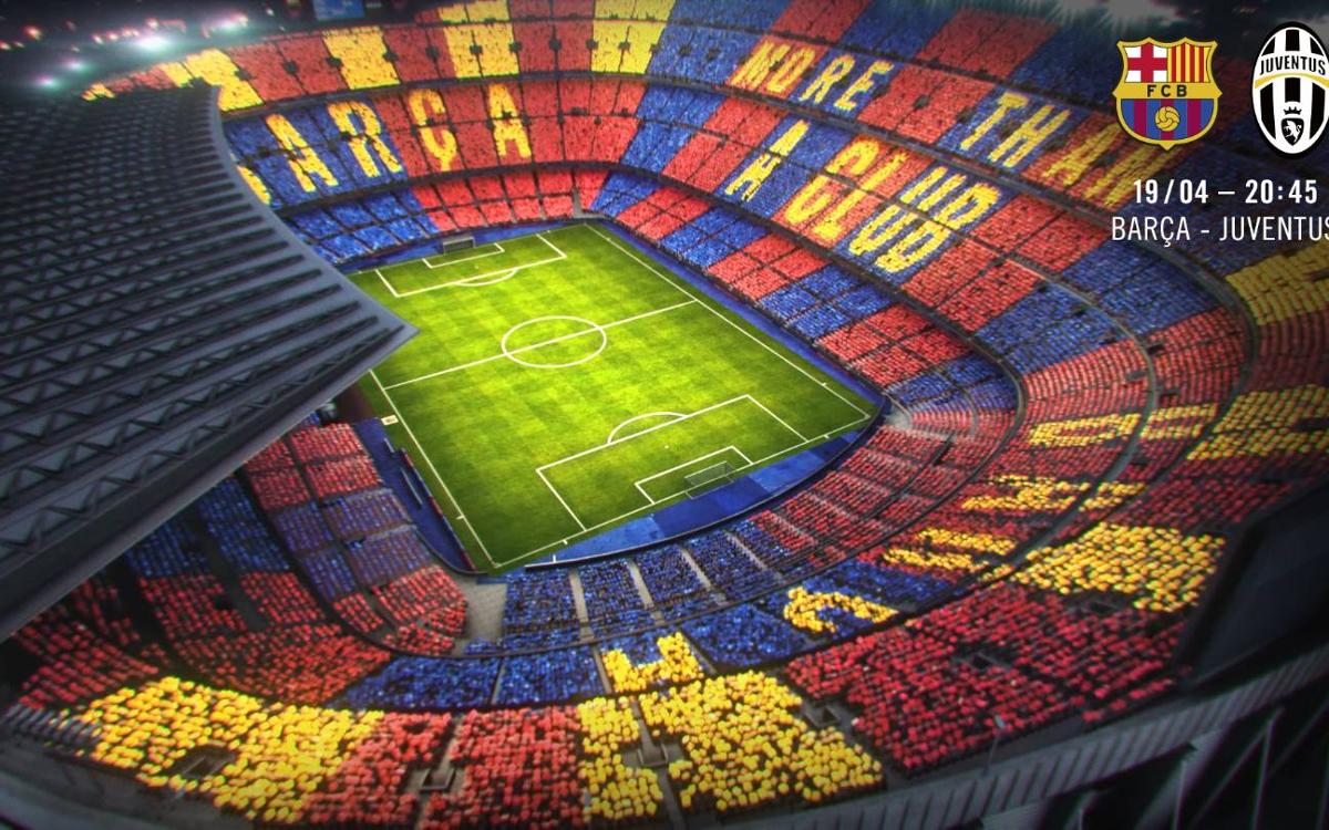 Vidéo - Voici comment sera le 'tifo' du Camp Nou lors de FC Barcelone - Juventus