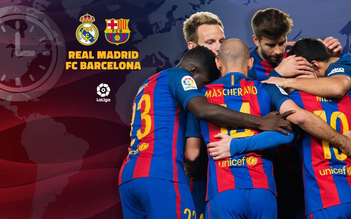 Descubre los horarios y las televisiones del Real Madrid - FC Barcelona en todo el mundo