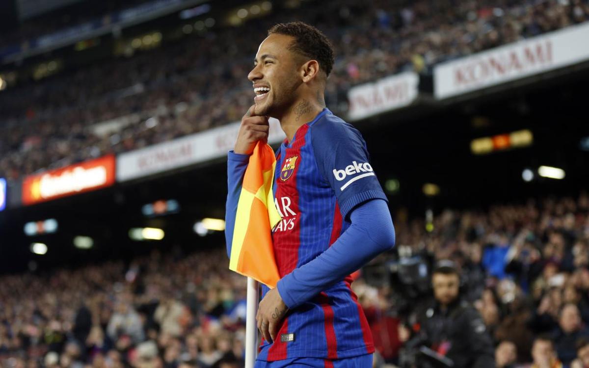 Neymar Jr, one short of 100 goals for FC Barcelona