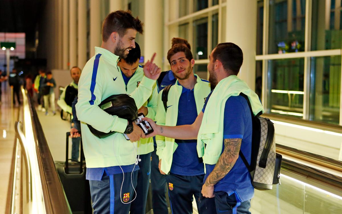 Team arrives in Madrid