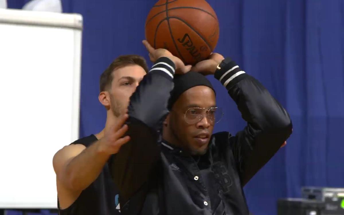 VIDEO: Ronaldinho up with the best at NBA All Star Weekend