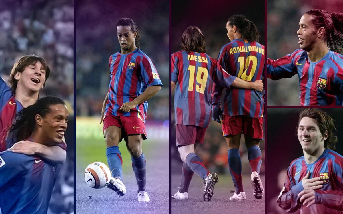 Messi y Ronaldinho, una conexión letal