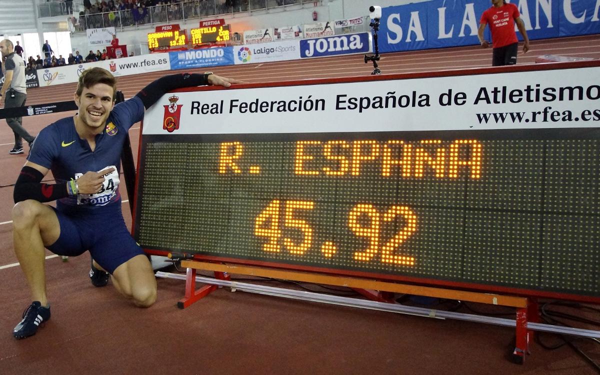 Óscar Husillos es proclama campió d’Espanya dels 400 metres llisos i estableix un nou rècord