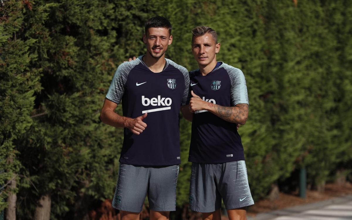 Clément Lenglet trains for first time with FC Barcelona