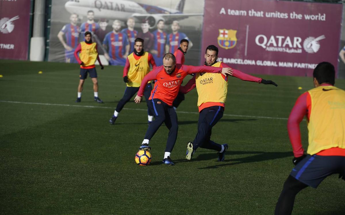 Last training session before the trip to Villarreal