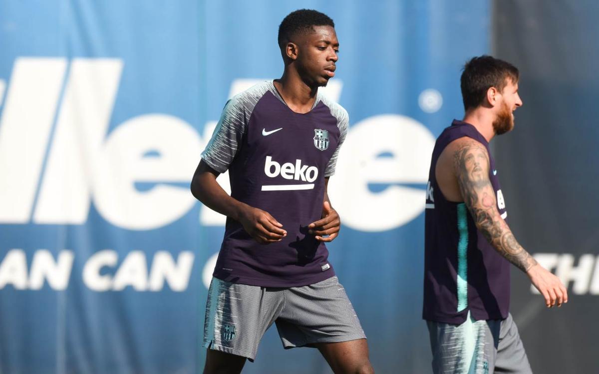 Vidéo - Ousmane Dembélé écourte ses vacances et reprend l'entraînement avec le FC Barcelone