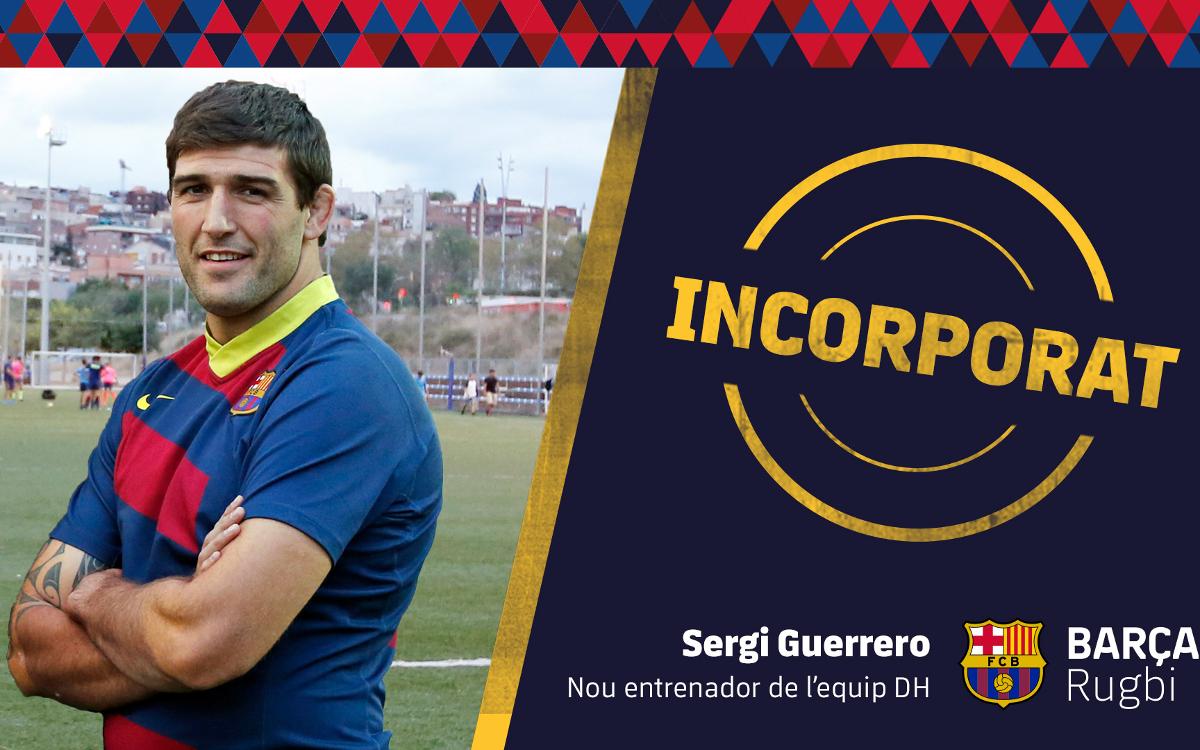 Sergi Guerrero agafa el relleu a la banqueta del Barça de rugbi