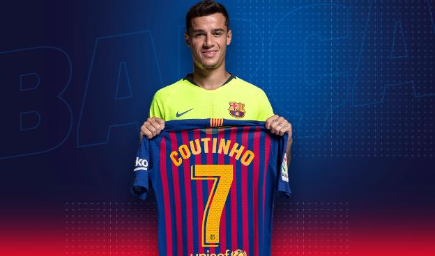 kiezen Giet Norm Philippe Coutinho, FC Barcelona's new No.7