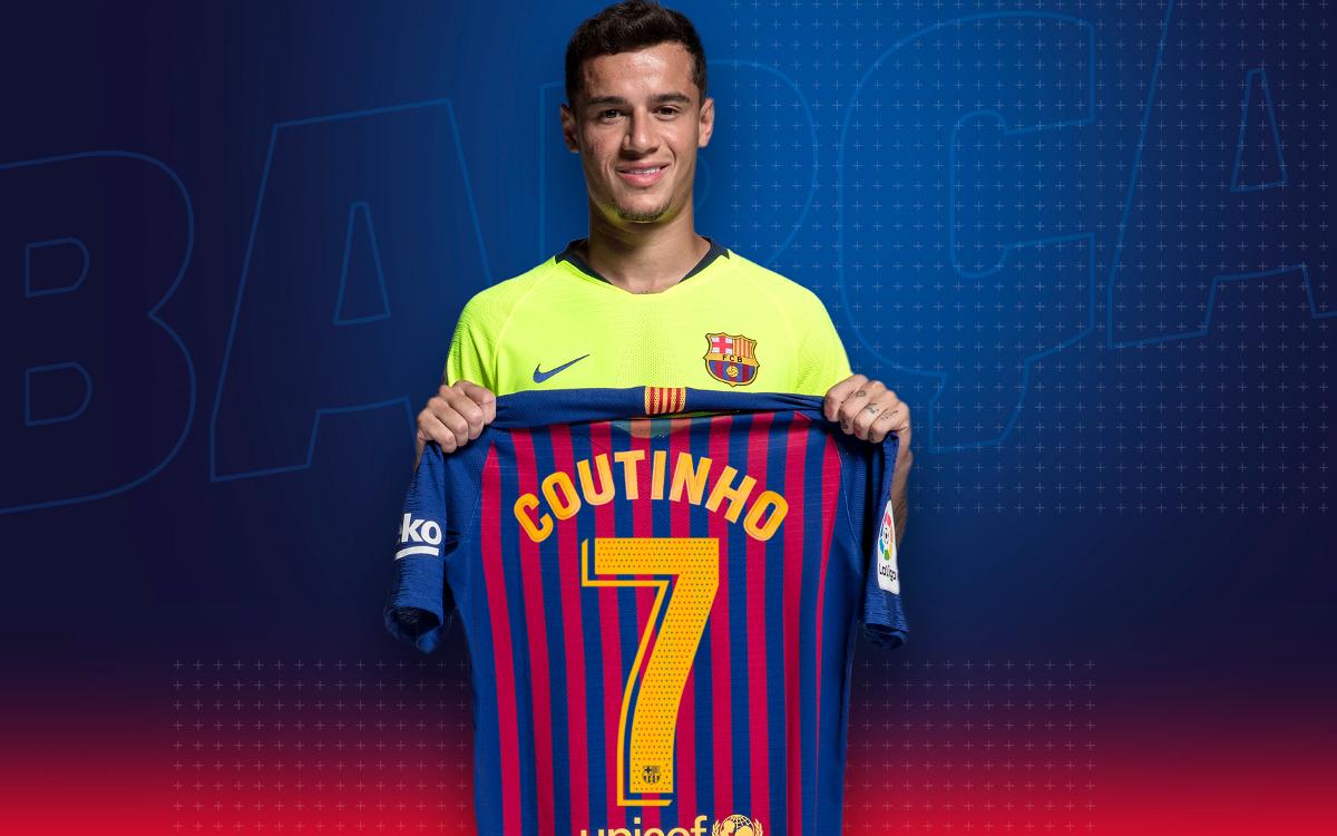 Philippe Coutinho, nouveau numéro 7 du FC Barcelone