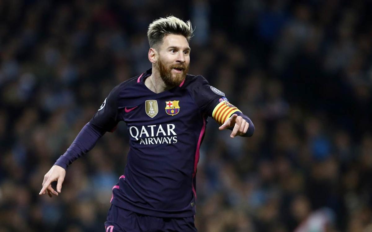 FC Barcelona's Leo Messi leads the way in the Champions League