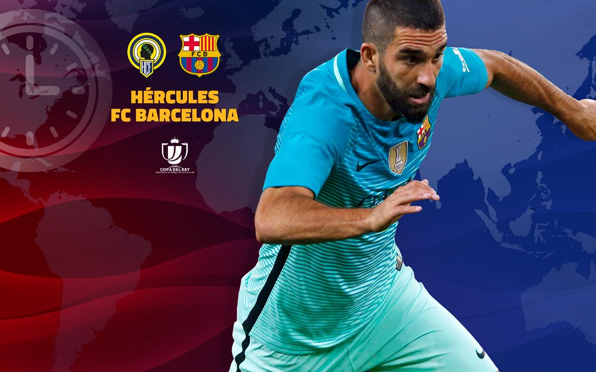 Where and when to watch Hércules v F.C. Barcelona