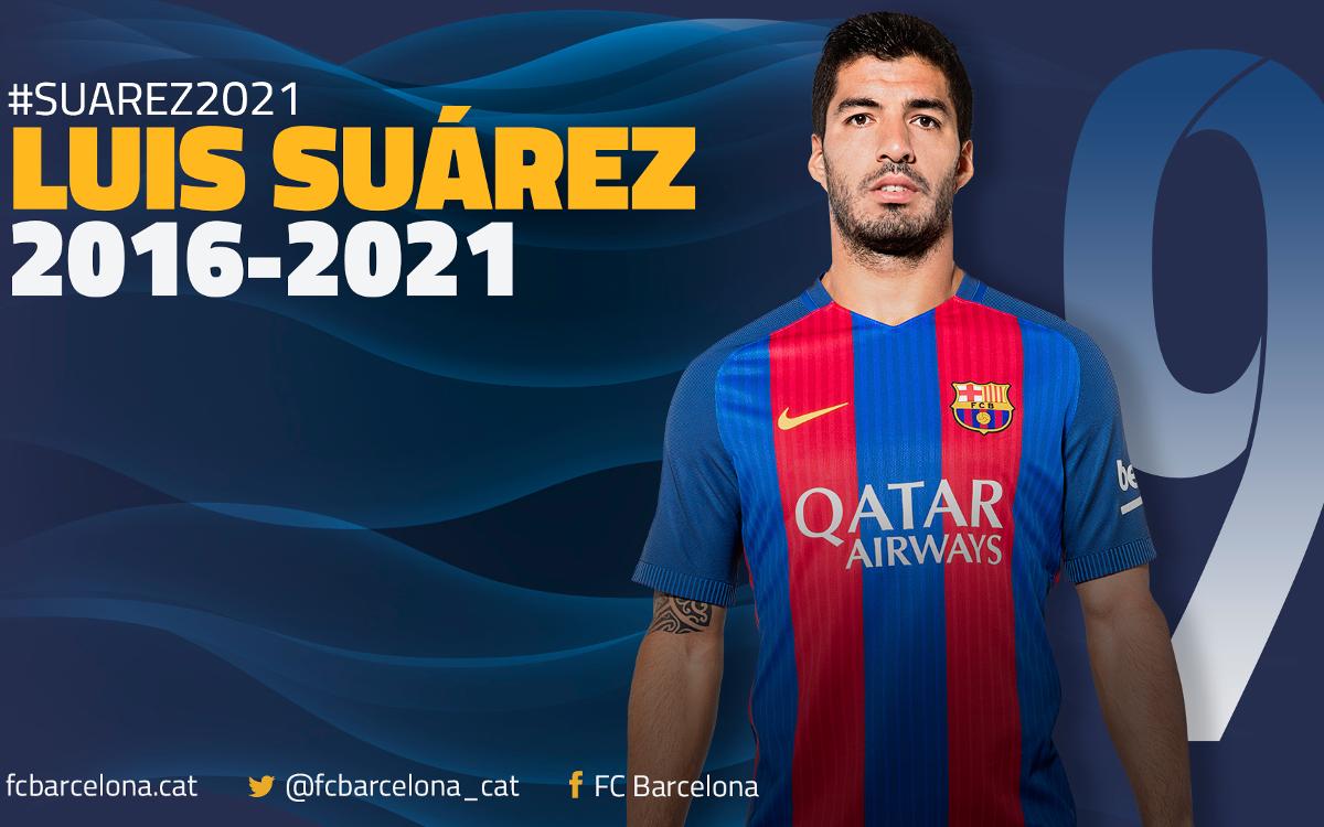 Luis Suárez, blaugrana fins al 2021