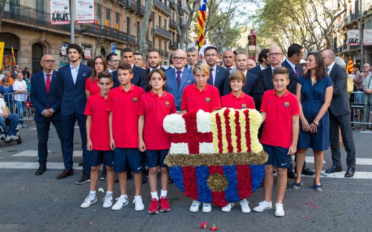 El FC Barcelona celebra la Diada Nacional de Catalunya de 2016