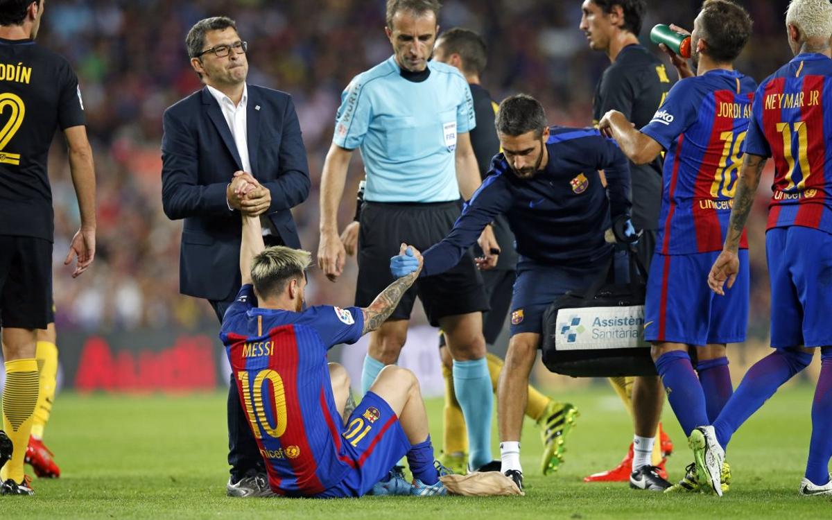 Leo Messi out for three weeks
