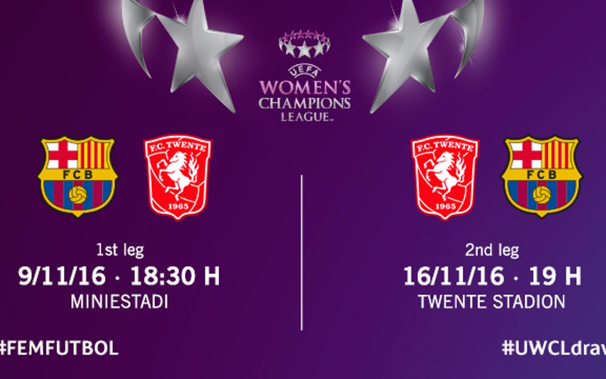 Los horarios con el Twente de Champions, confirmados