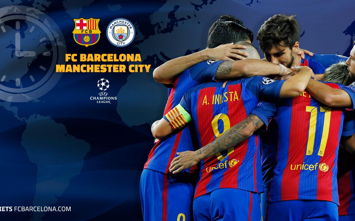 When and where to watch FC Barcelona v Manchester City in the UEFA Champions League