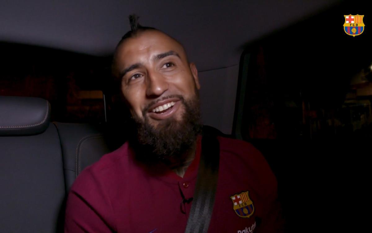 In the car with Arturo Vidal